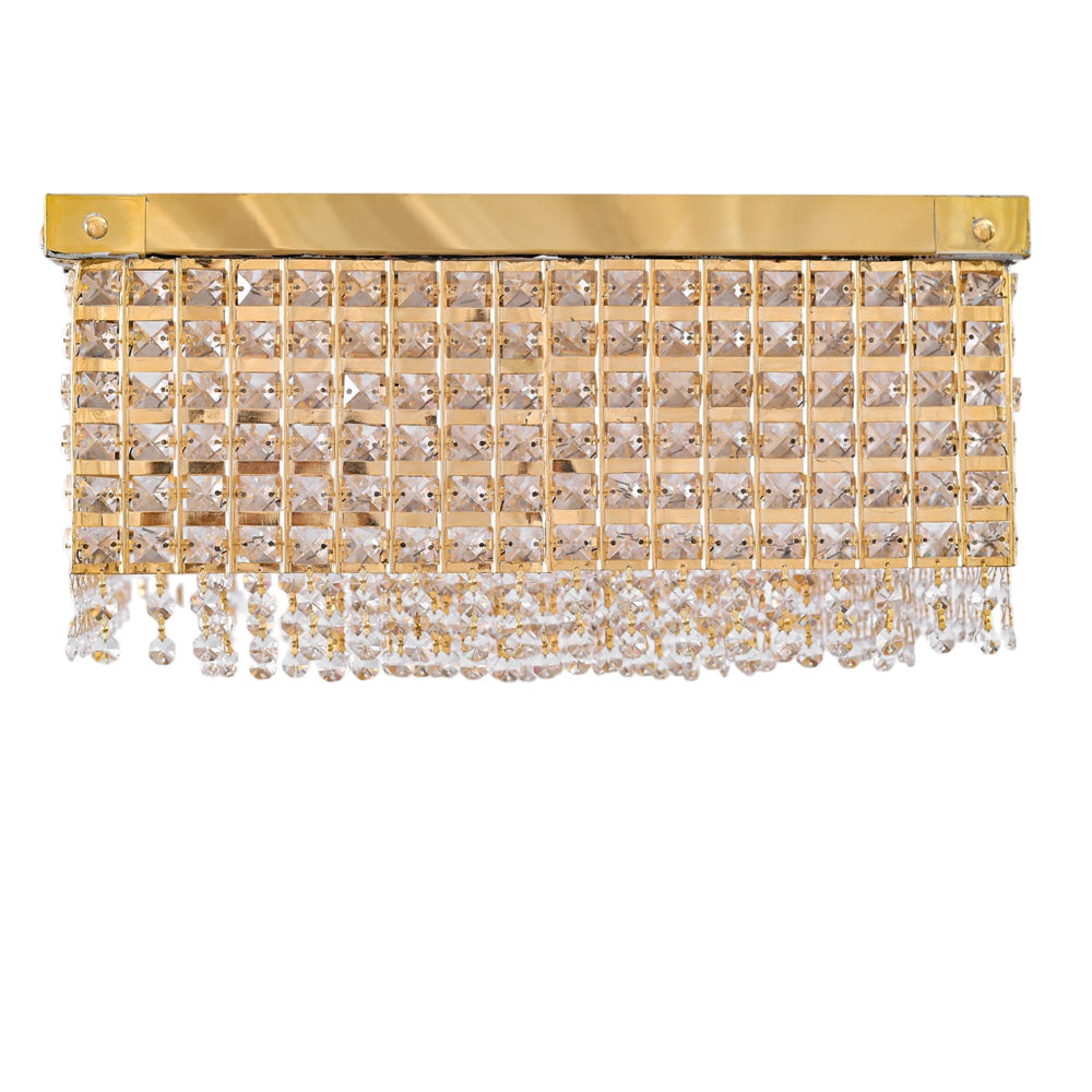 لطش، 8 لمبة، ستانلس ستيل، 50×25 سم ذهبي - Flush Light, 8 Lights, Stainless Steel, 50×25Cm Gold